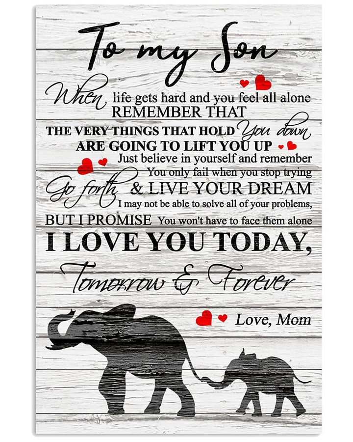 Elephant Shadow Live Your Dream Matte Canvas Mom Gift For Son