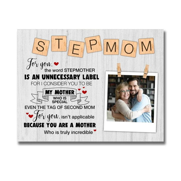 Even The Tag Of Second Mom Matte Canvas Gift For Stepmom