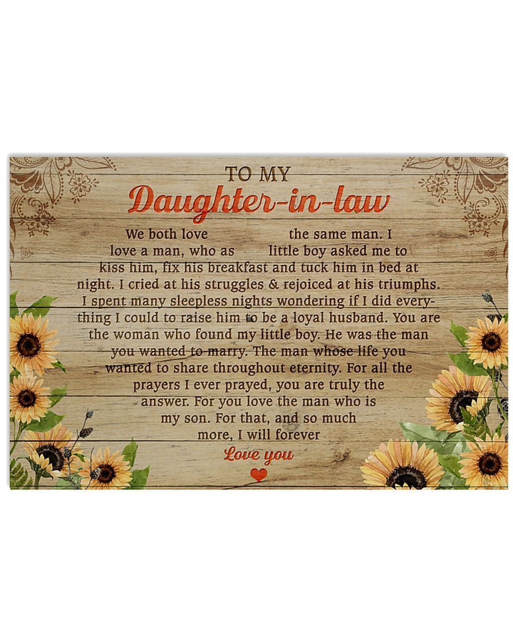I Will Forever Love You Sunflower Matte Canvas Mom Gift For Daughter