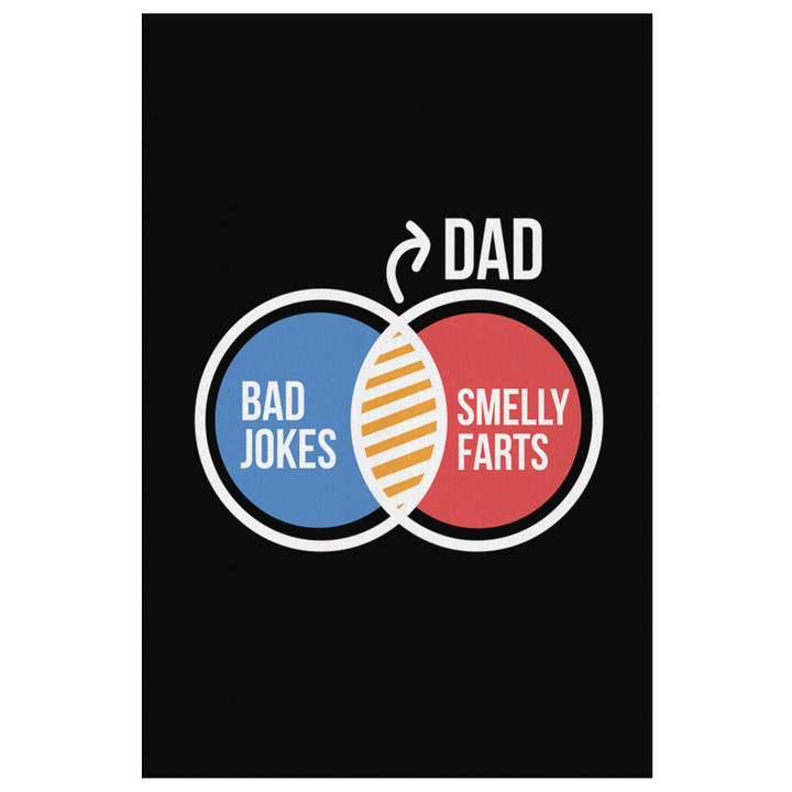 Dad Bad Jokes Smelly Farts Funny Gift For Dad Matte Canvas