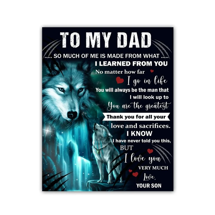 Wolf Love You So Much Son Gift For Dad Matte Canvas