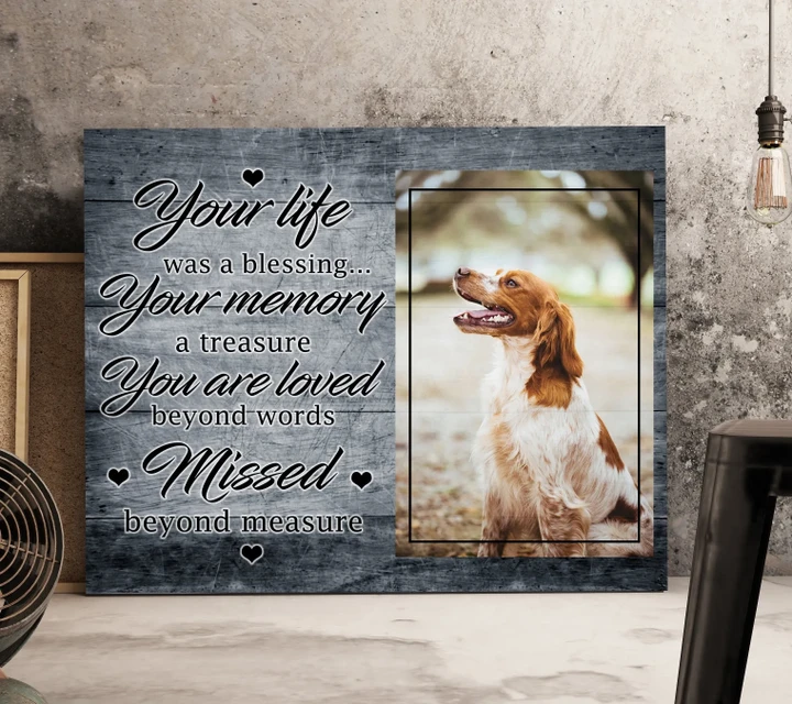 Dogs You Are Loved Beyond Words Custom Photo Matte Canvas