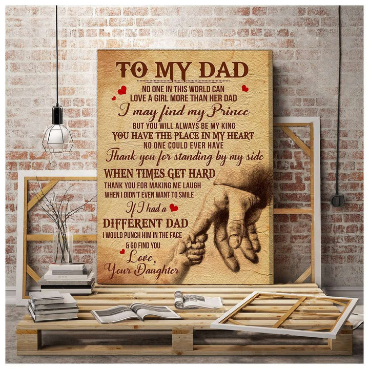 Daughter Gift For Dad Thank You For Standing By My Side Matte Canvas