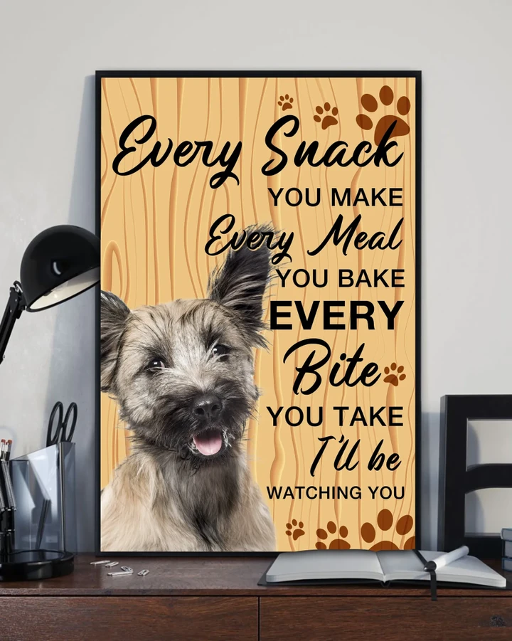 Skye Terrier Every Snack Every Meal Gift For Dog Lovers Matte Canvas