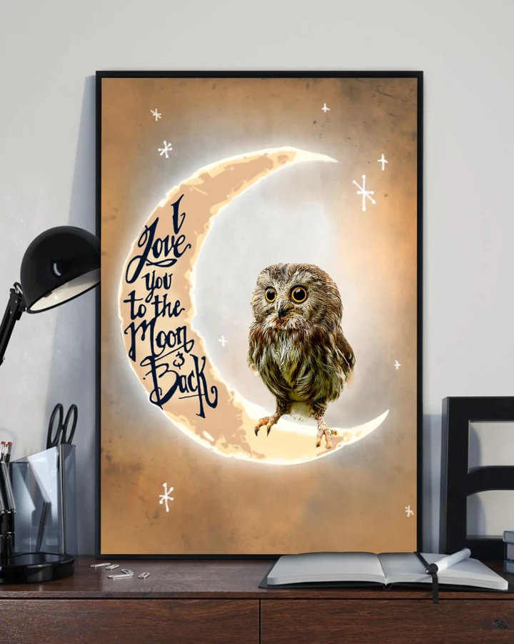 Owl Love You To The Moon And Back Matte Canvas Gift