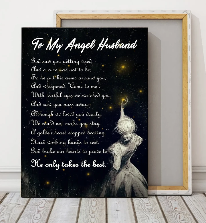 God Takes The Best Gift For Angel Husband Matte Canvas