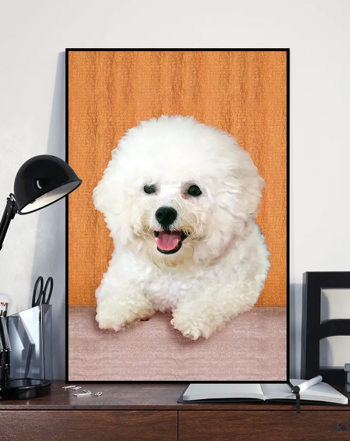 Beautiful Bichon Frise Love Matte Canvas Gift For Dog Lovers