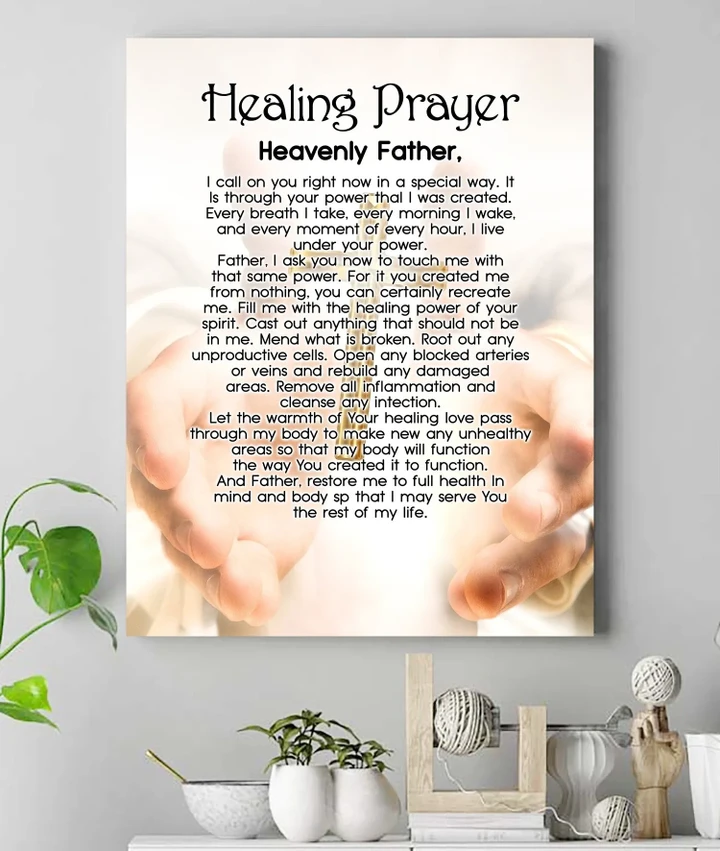 Prayer For Healing Christian Matte Canvas