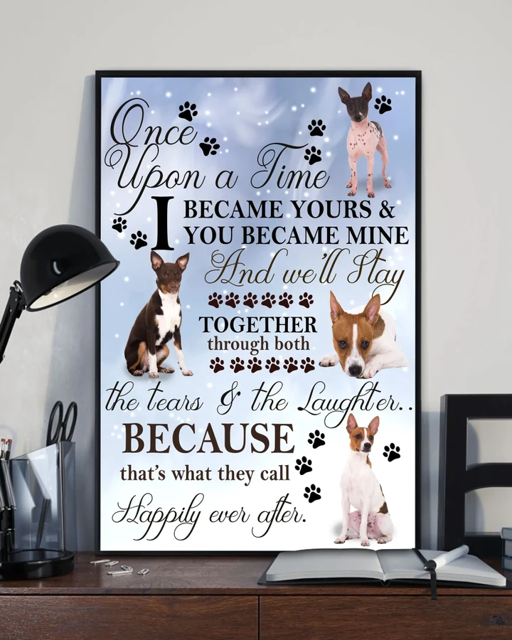 American Hairless Terrier Happily Ever After Gift For Dog Lovers Matte Canvas