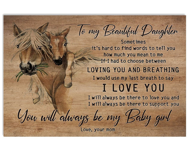 How Much You Mean To Me Horse Gift For Daughter Matte Canvas