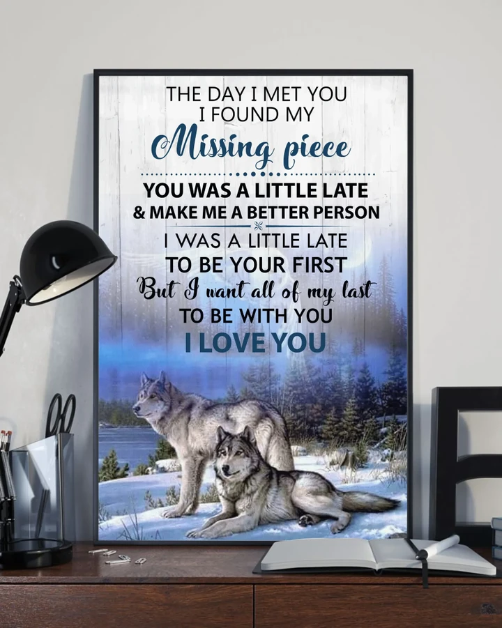 Wolf The Day I Met You Matte Canvas Gift