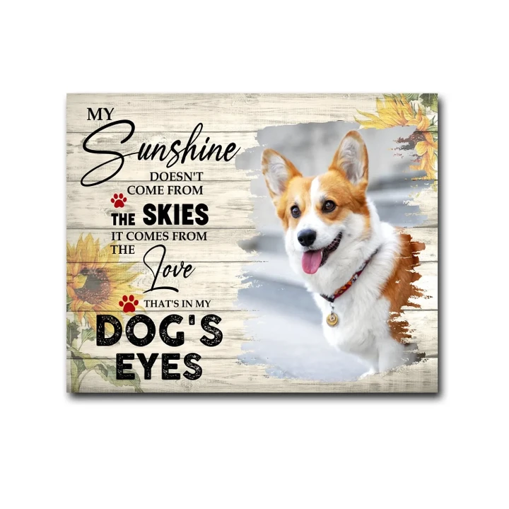 My Sunshine Gift For Dog Lovers Custom Photo Matte Canvas