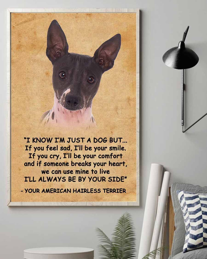American Hairless Terrier Be By Your Side Matte Canvas Gift For Dog Lovers