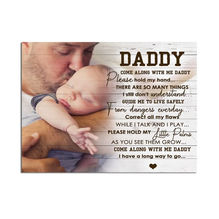 Come Along With My Baby Gift For Dad Matte Canvas
