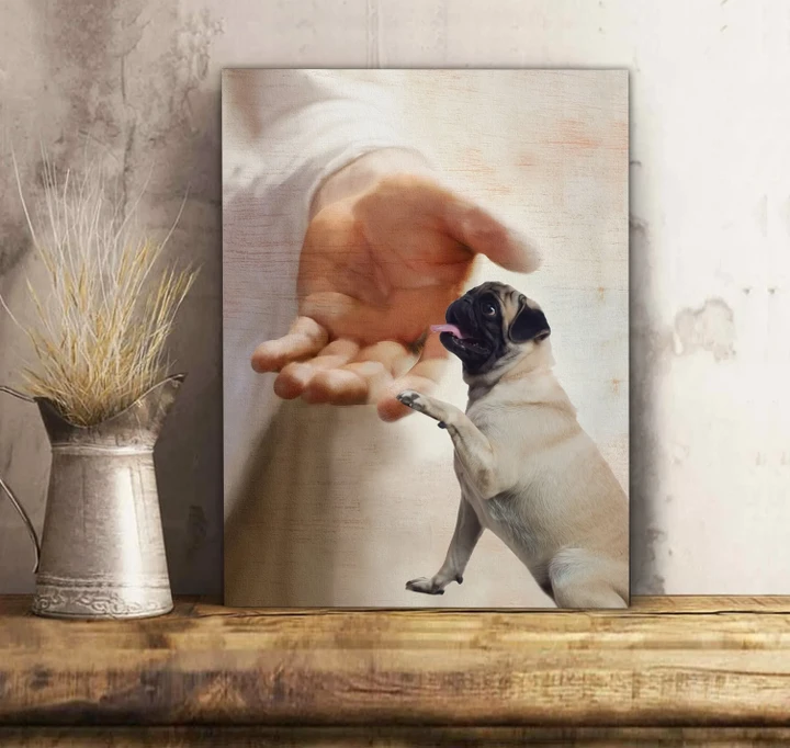 Pug Take My Hand Gift For Dog Lovers Matte Canvas