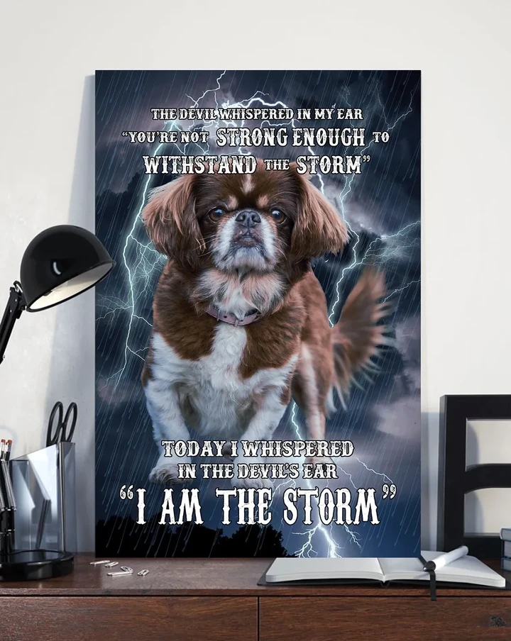 Pekingese The Storm Thunder Gift For Dog Lovers Matte Canvas