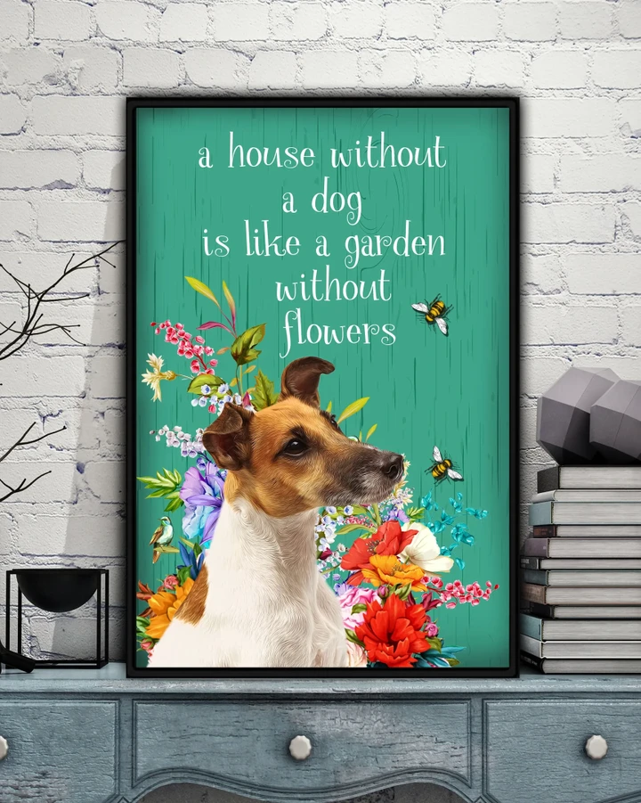 Matte Canvas Gift For Dog Lovers A House Without Smooth Fox Terrier