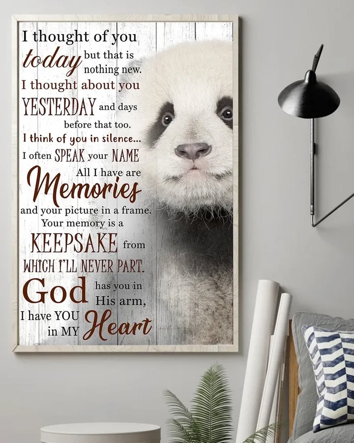 Panda I Thought Of You Today Matte Canvas Gift