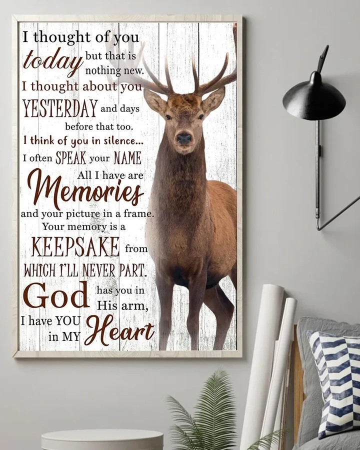 Deer Memories I Thought Of You Today Matte Canvas Gift