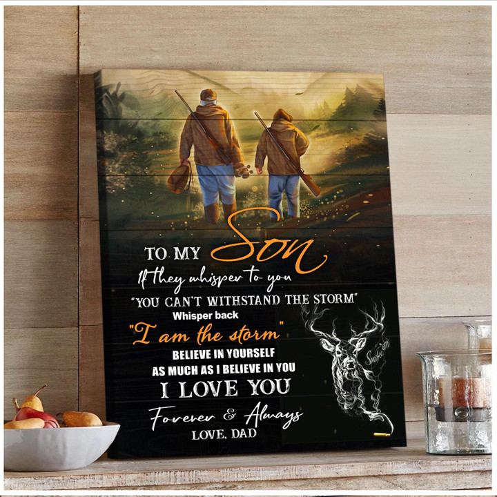 If They Whisper Hunting Dad To Son Matte Canvas