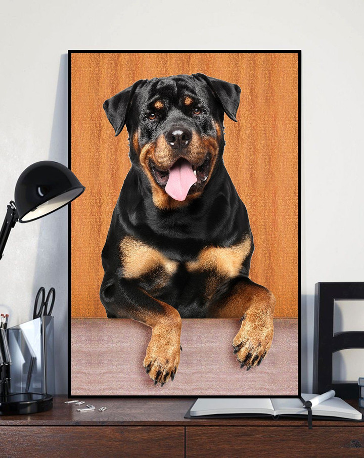 Beautiful Rottweiler Funny Portrait Board Matte Canvas Gift For Dog Lovers