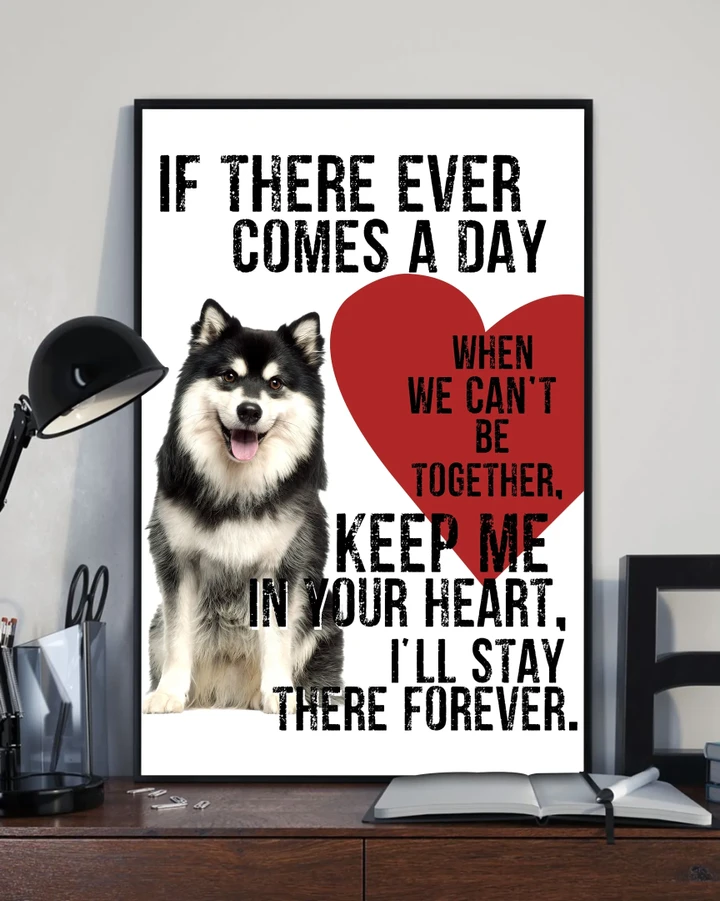 Finnish Lapphund Keep Me In Your Heart Matte Canvas Gift For Dog Lovers