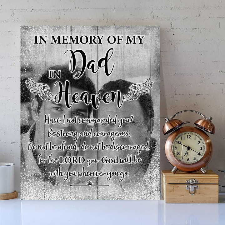 Custom Photo Gift For Dad Matte Canvas In Memory Of My Dad In Heaven