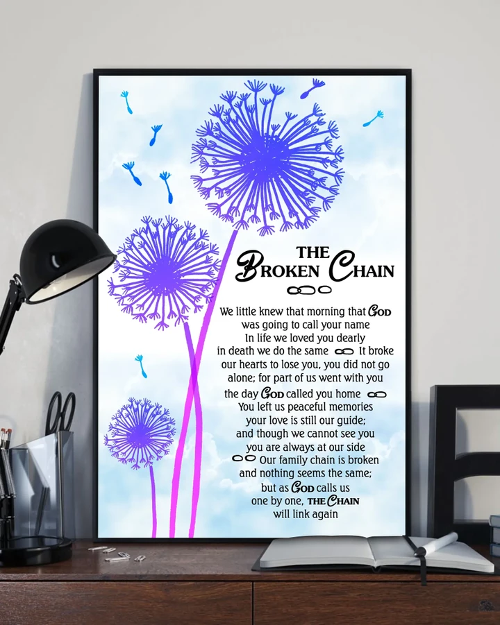 The Broken Chain Blue Dandelion Matte Canvas Gift