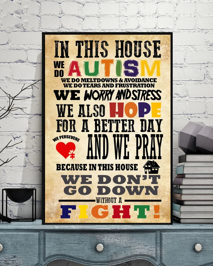 In This House We Do Autism Matte Canvas Gift