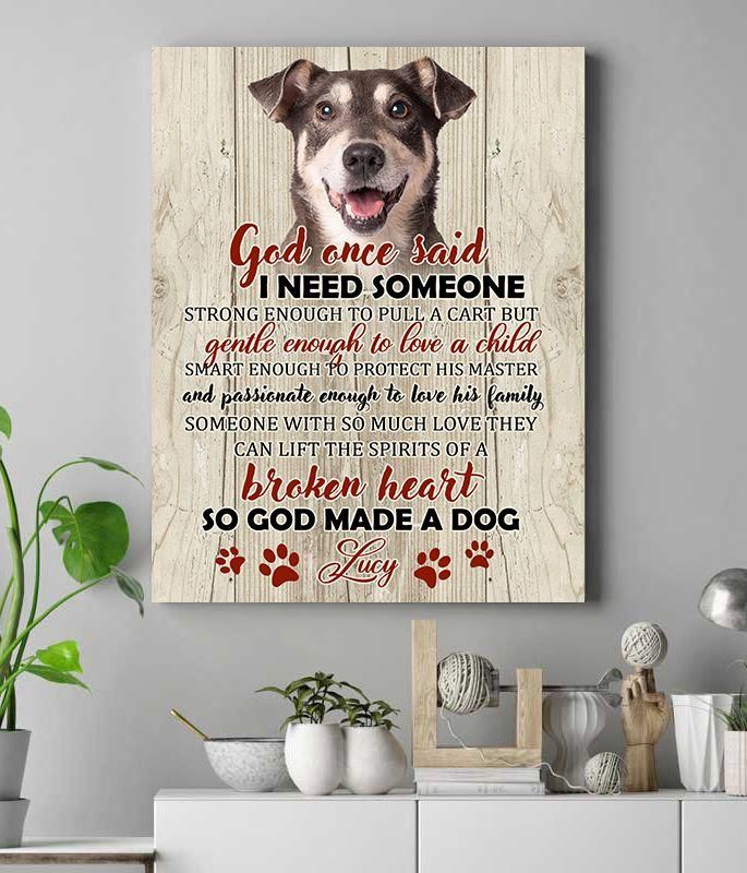God Make A Dog Custom Name Matte Canvas