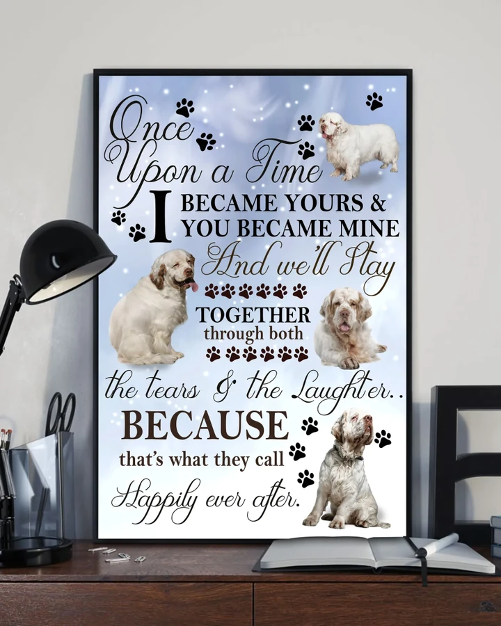 Clumber Spaniel Happily Ever After Gift For Dog Lovers Matte Canvas