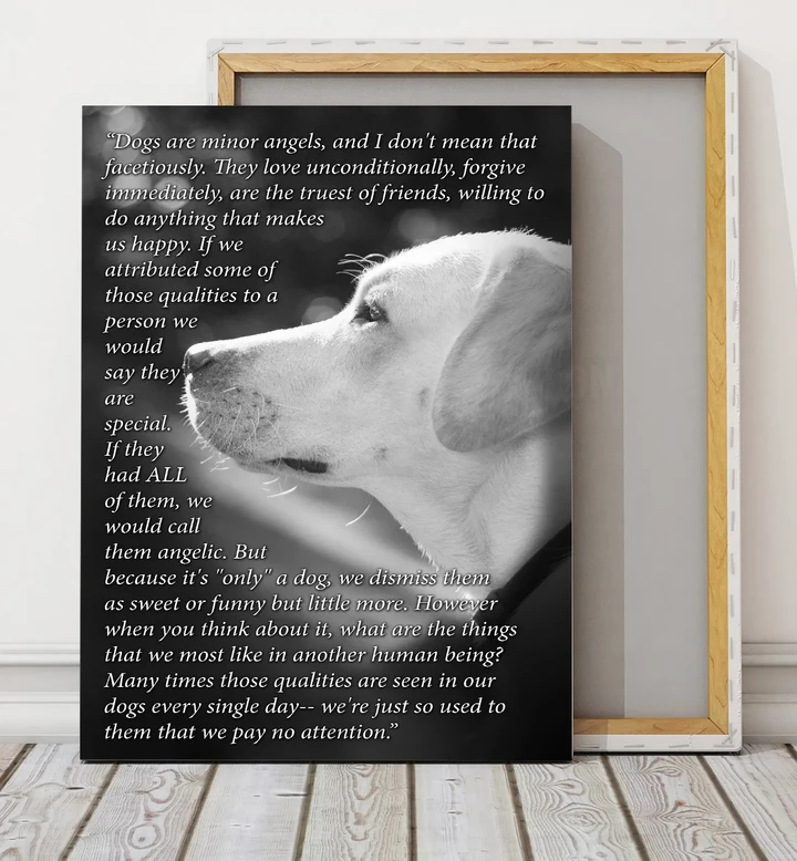 Labrador Retriever Minor Angel Matte Canvas Gift For Dog Lovers