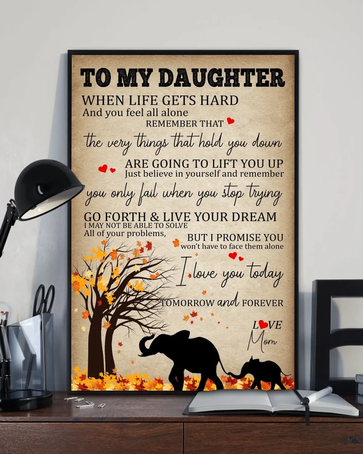 Go Forth And Live Your Dream Matte Canvas Mom Gift For Daughter Elephant
