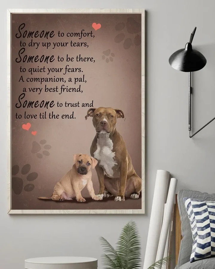American Staffordshire Terrier Love Till The End Matte Canvas Gift For Dog Lovers