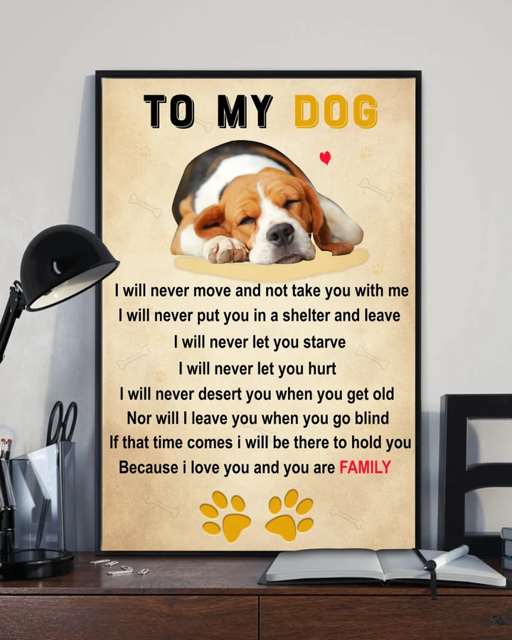 I Will Never Move Beagle Gift For Dog Lovers Matte Canvas