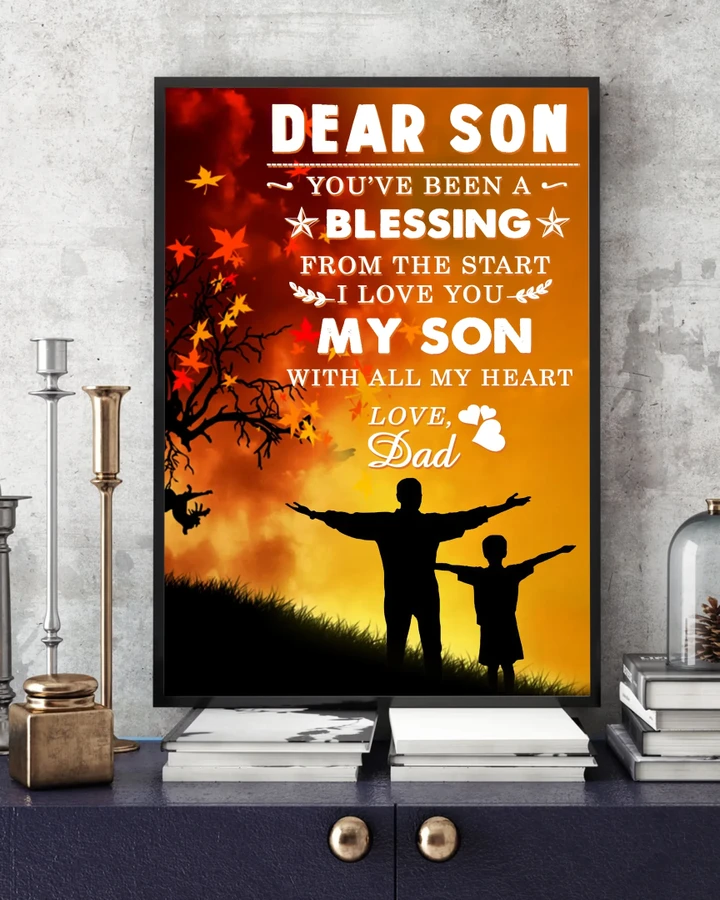 A Blessing From The Start Dad Gift For Son Matte Canvas