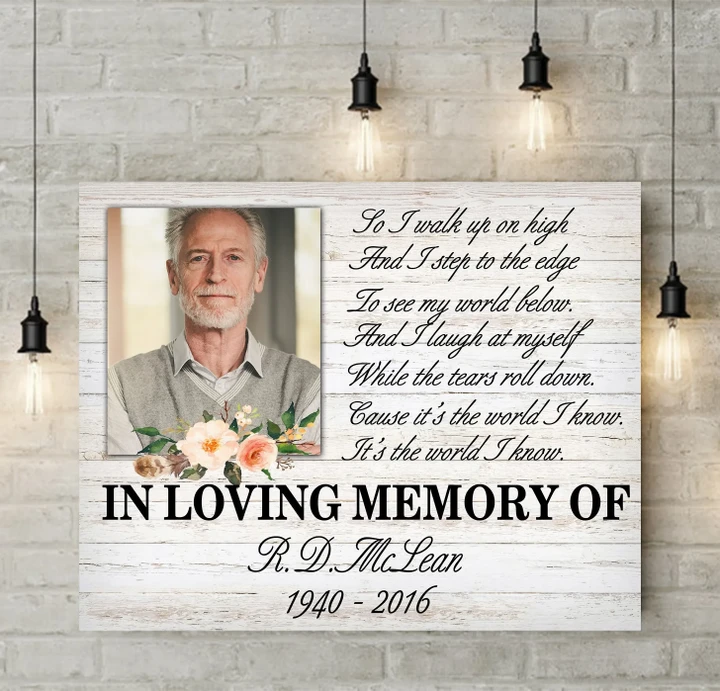 Custom Photo And Name Gift For Dad Matte Canvas In Loving Memory Of Special Person