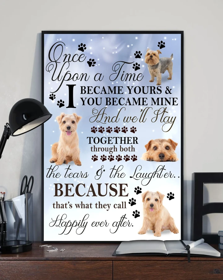 Norfolk Terrier Happily Ever After Gift For Dog Lovers Matte Canvas