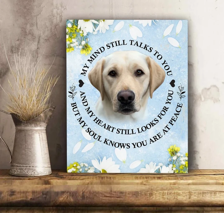 My Mind Still Talk To You Gift For Dog Lovers Custom Photo Matte Canvas