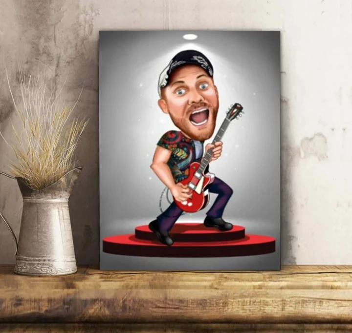 Rock And Roll Funny Custom Photo Gift Matte Canvas