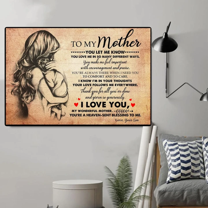 Son Gift For Mother Matte Canvas Love You With All My Heart
