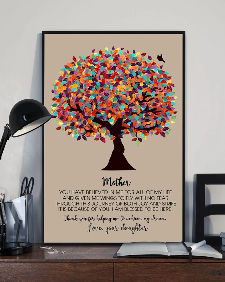 Daughter Gift For Mother Matte Canvas Believed Me For All Life