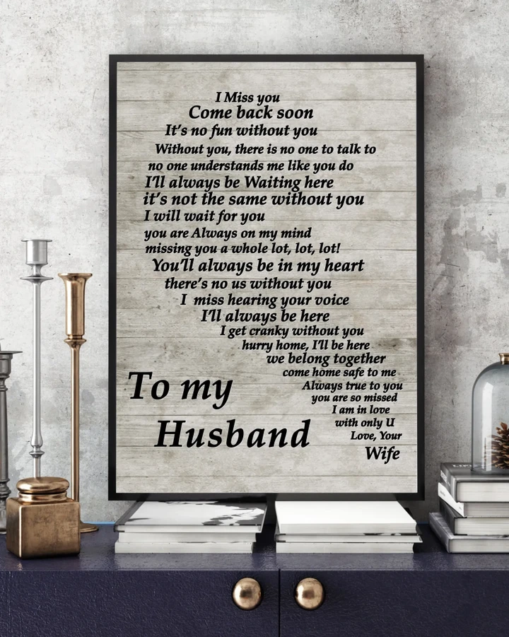 I Miss You Come Back Soon Gift For Husband Matte Canvas