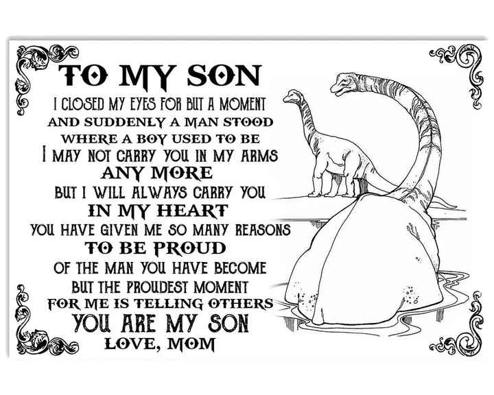 Mom Gift For Son You Are My Son Matte Canvas
