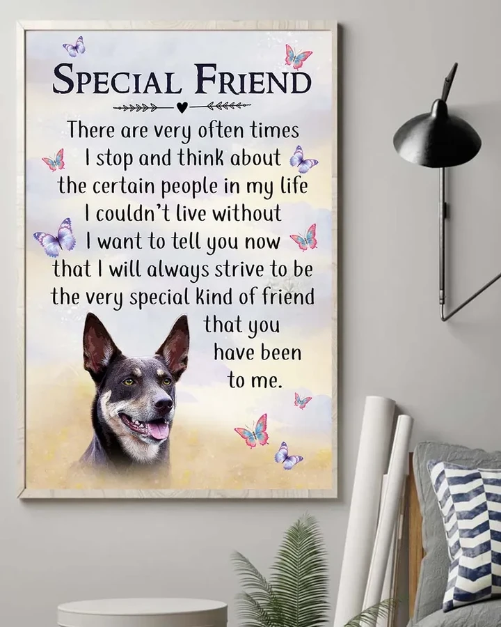 Special Friend Australian Kelpie Dog Gift For Dog Lovers Matte Canvas