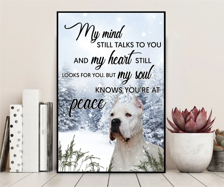 Dogo Argentino You're At Peace Gift For Dog Lovers Matte Canvas