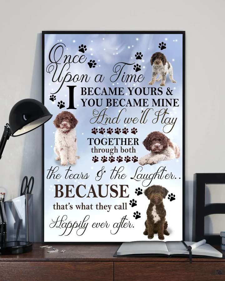 Lagotto Romagnolo Happily Ever After Gift For Dog Lovers Matte Canvas