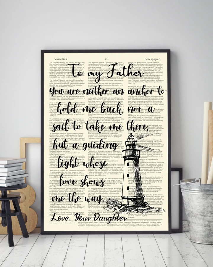 A Guiding Lighthouse Matte Canvas Daughter Gift For Father