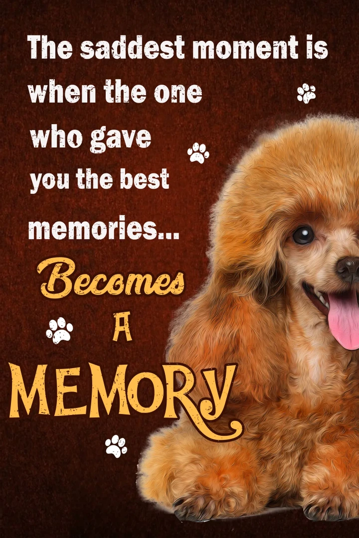 Dog Becomes A Memory Poodle Gift For Dog Lovers Matte Canvas