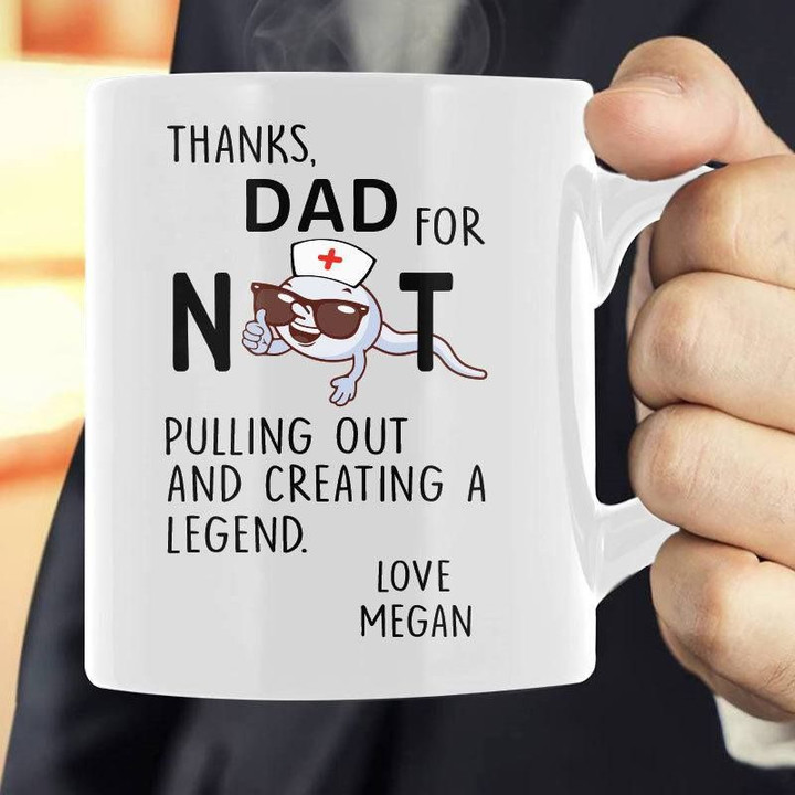 Thank You Dad Nurse Gift For Dad Custom Name Printed Mug